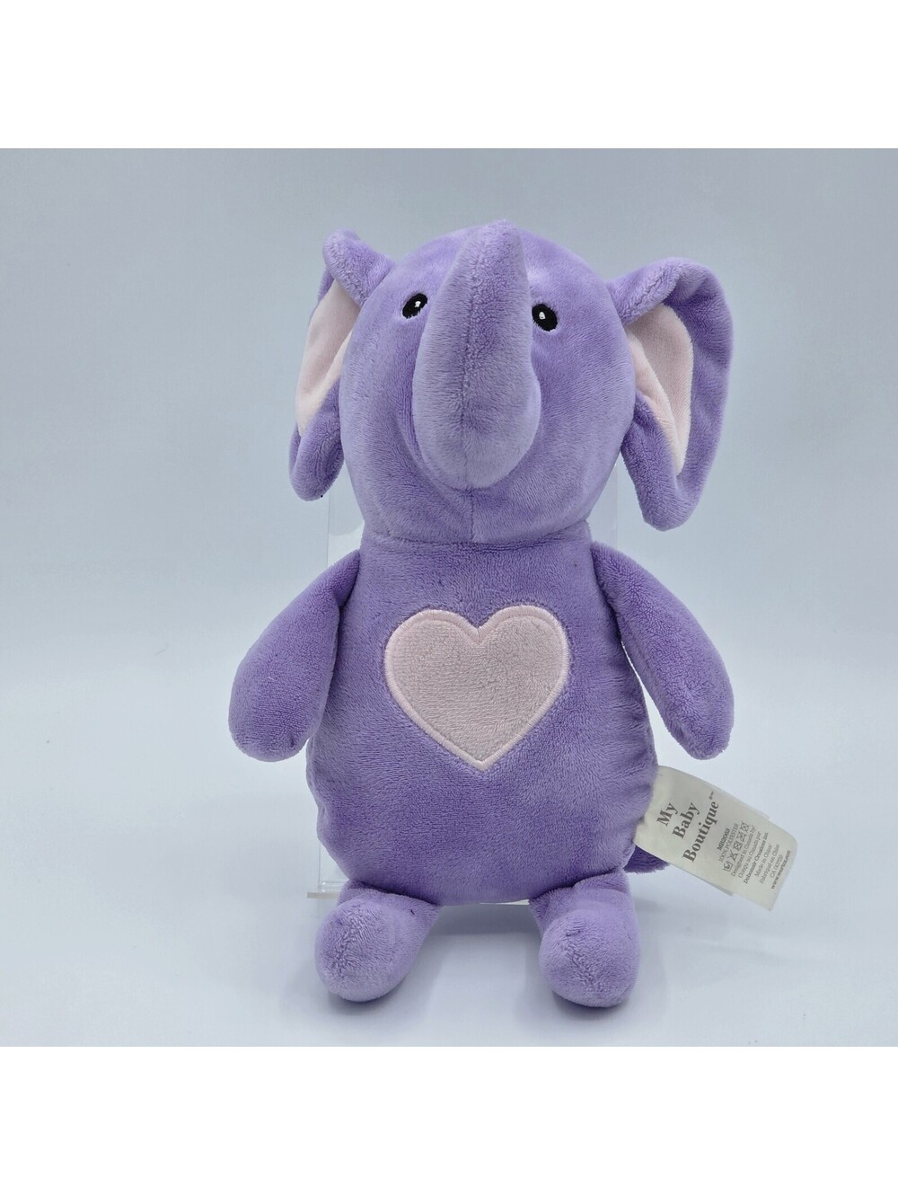 My Baby Boutique Purple Elephant Plush Pink Heart Debonair Creations Canada